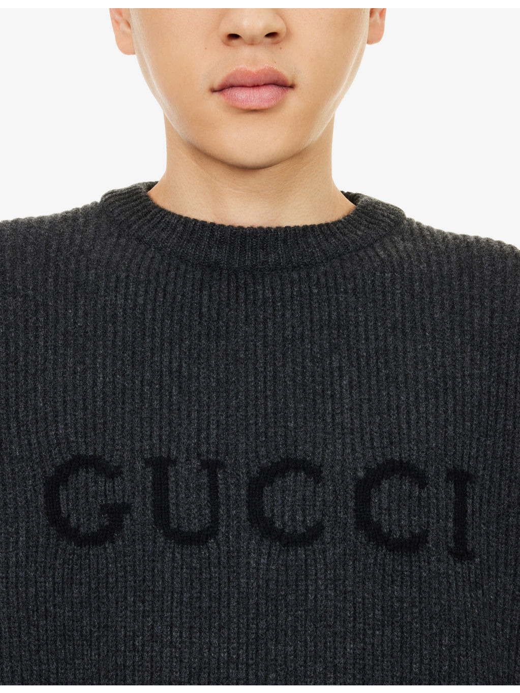 Logo-Print Crewneck Wool Jumper - 5