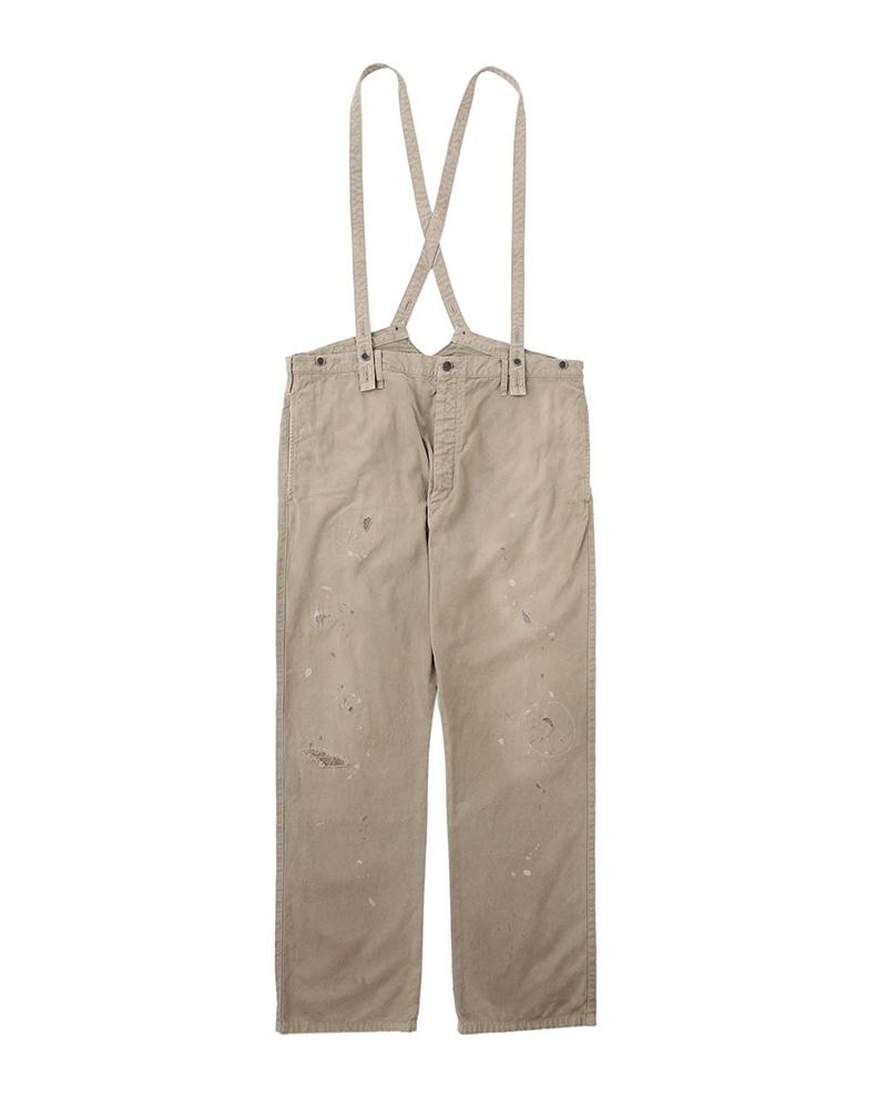 TRAVAILLER BRACES PANTS DMGD GREY - 1