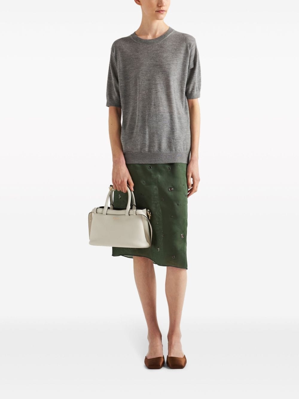 small belted leather handbag - 2