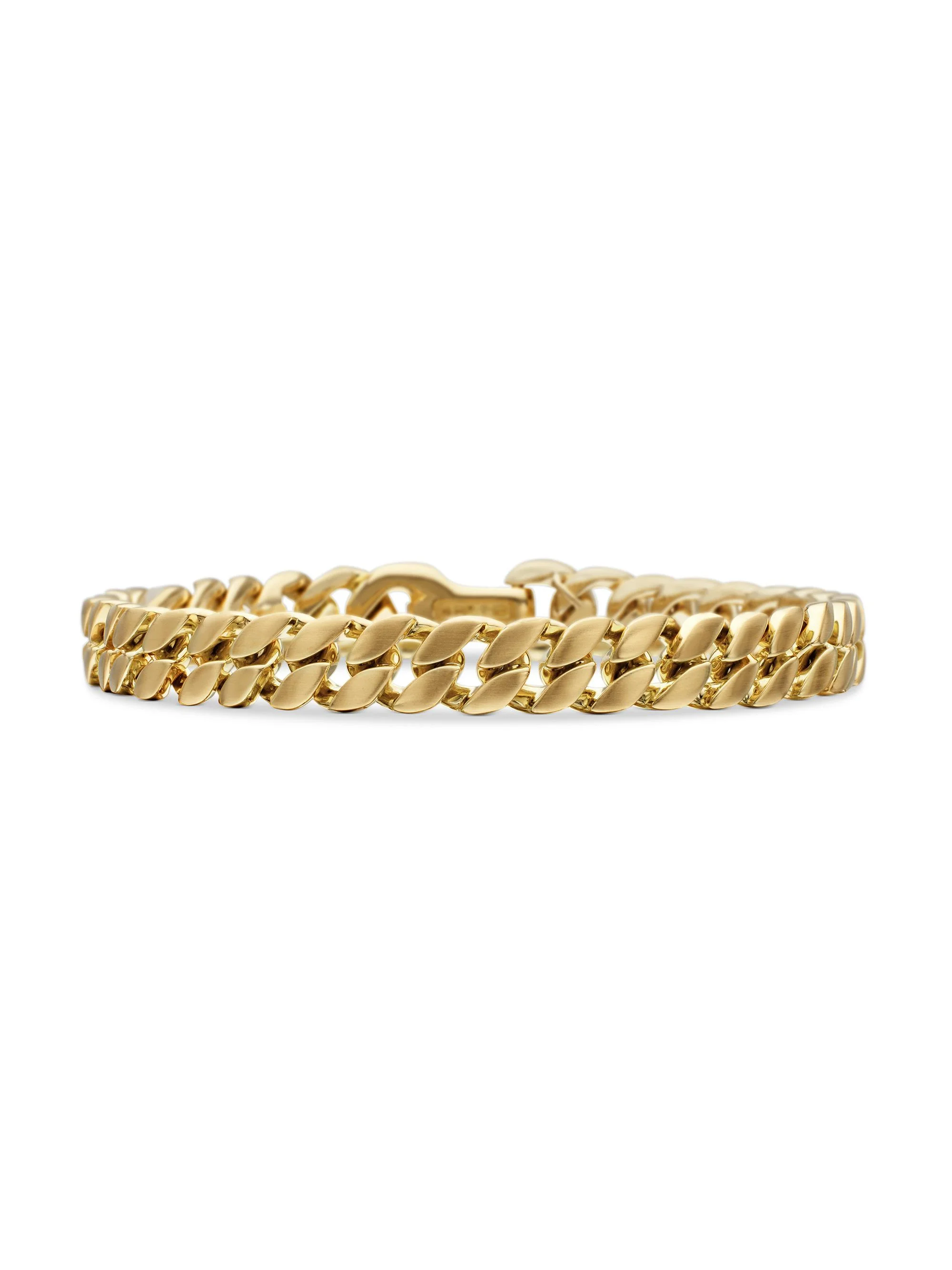 Men's Curb Chain Bracelet in 18K Yellow Gold - Gold - 1