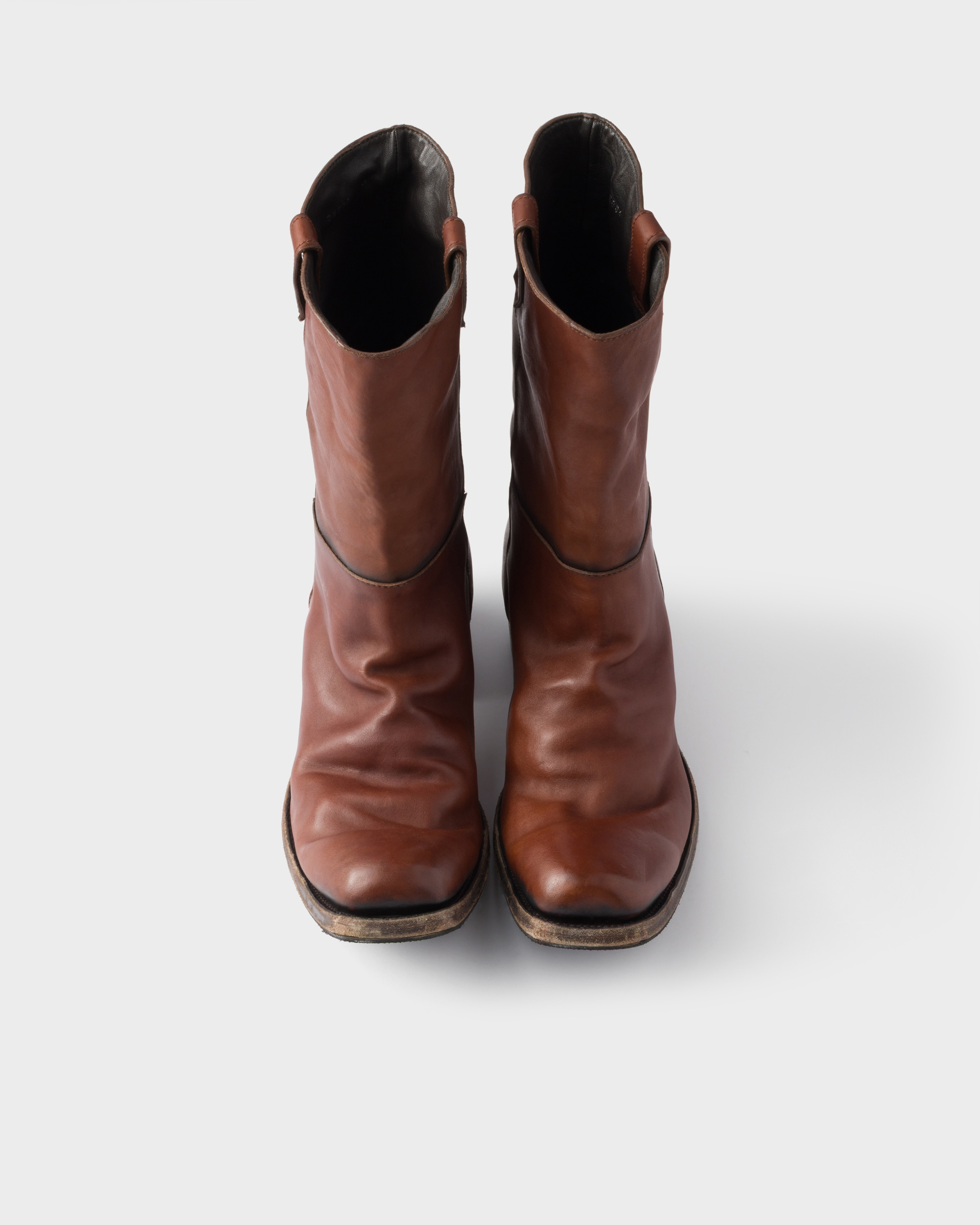 Antique leather boots - 4