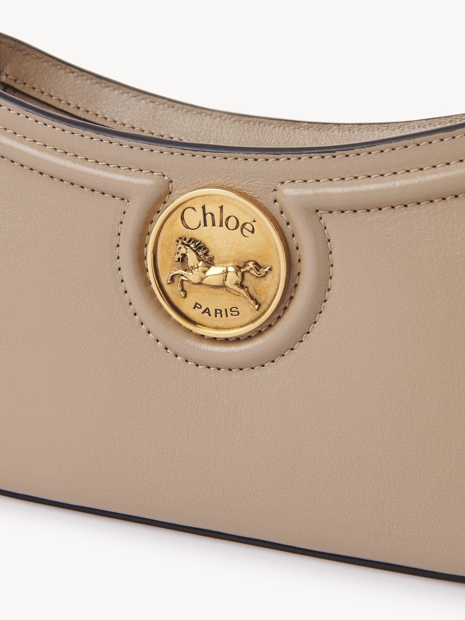 HORSE MEDAL SHOULDER BAG IN GRAINED LEATHER - 6