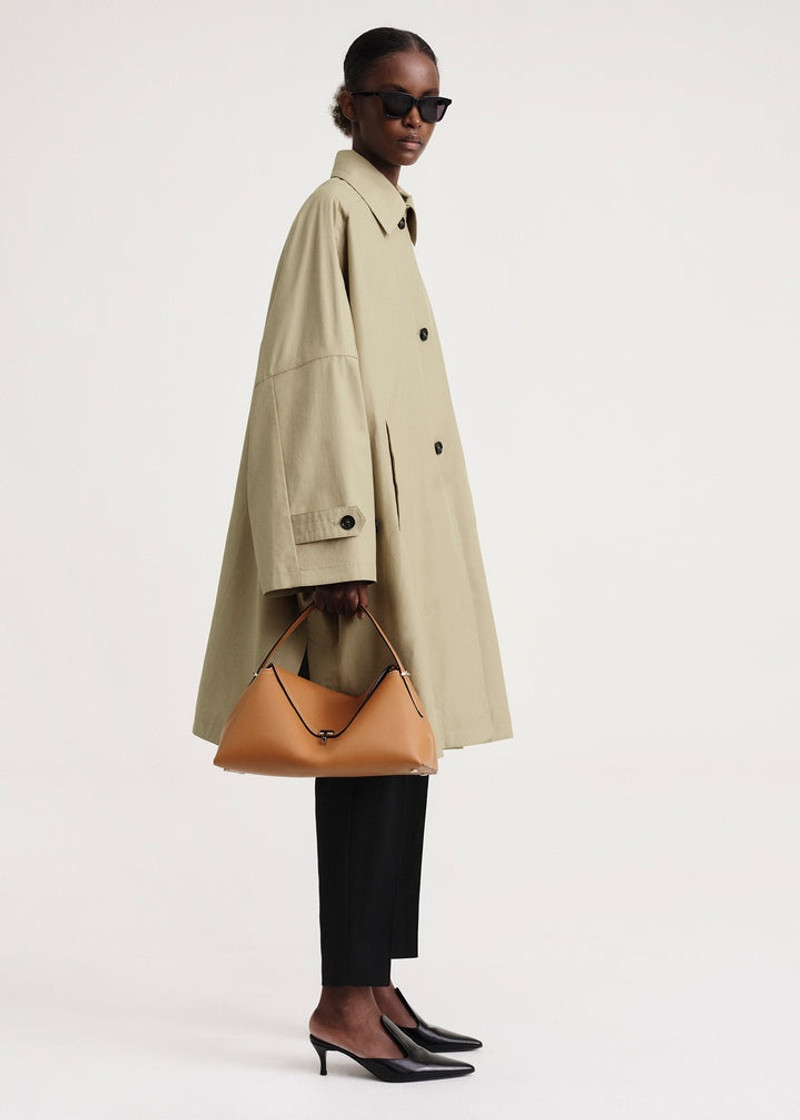 TOTEME Gabardine car coat cashew - 7462521798820 | REVERSIBLE