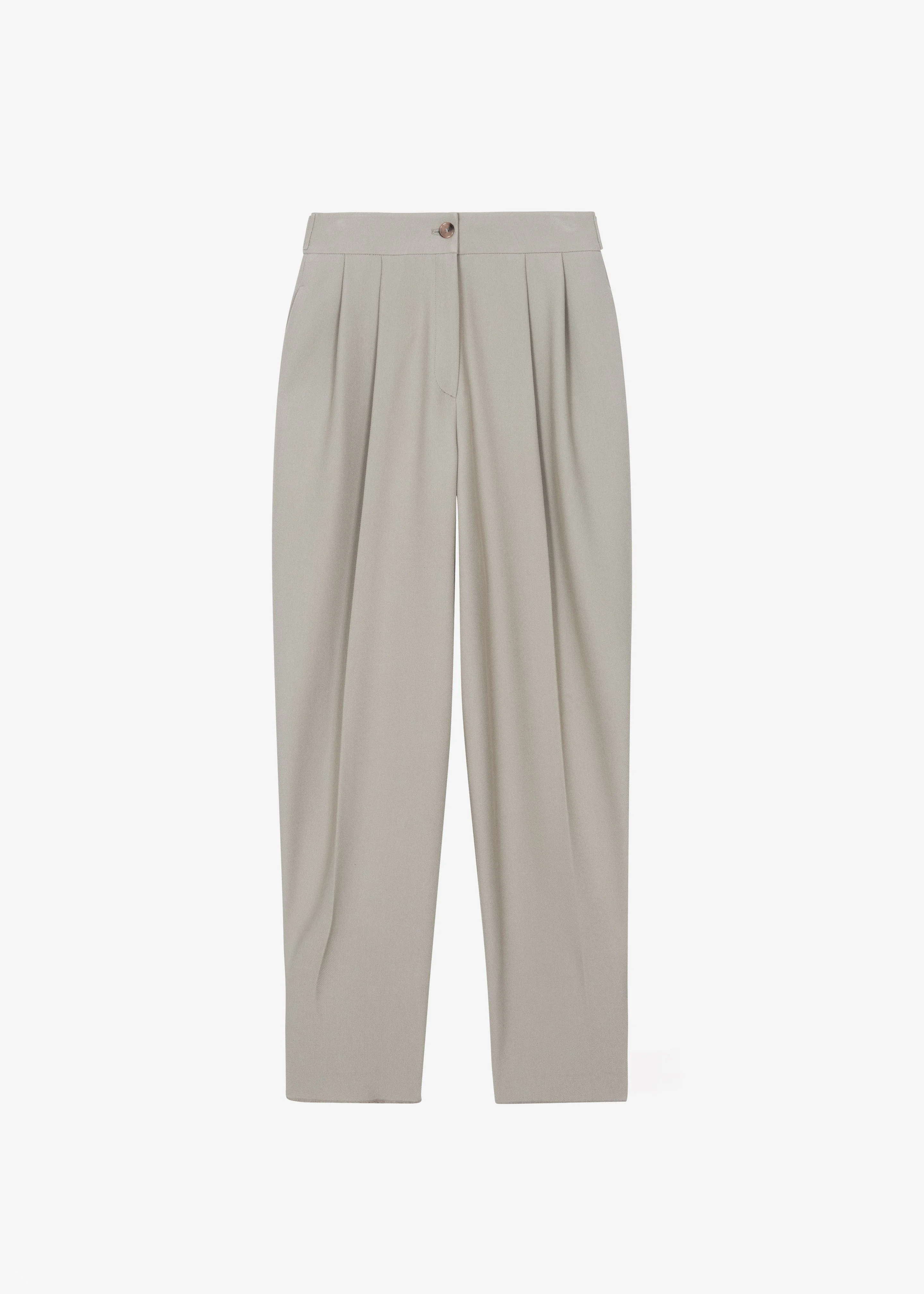 Dina Pleated Trousers - Light Taupe - 1