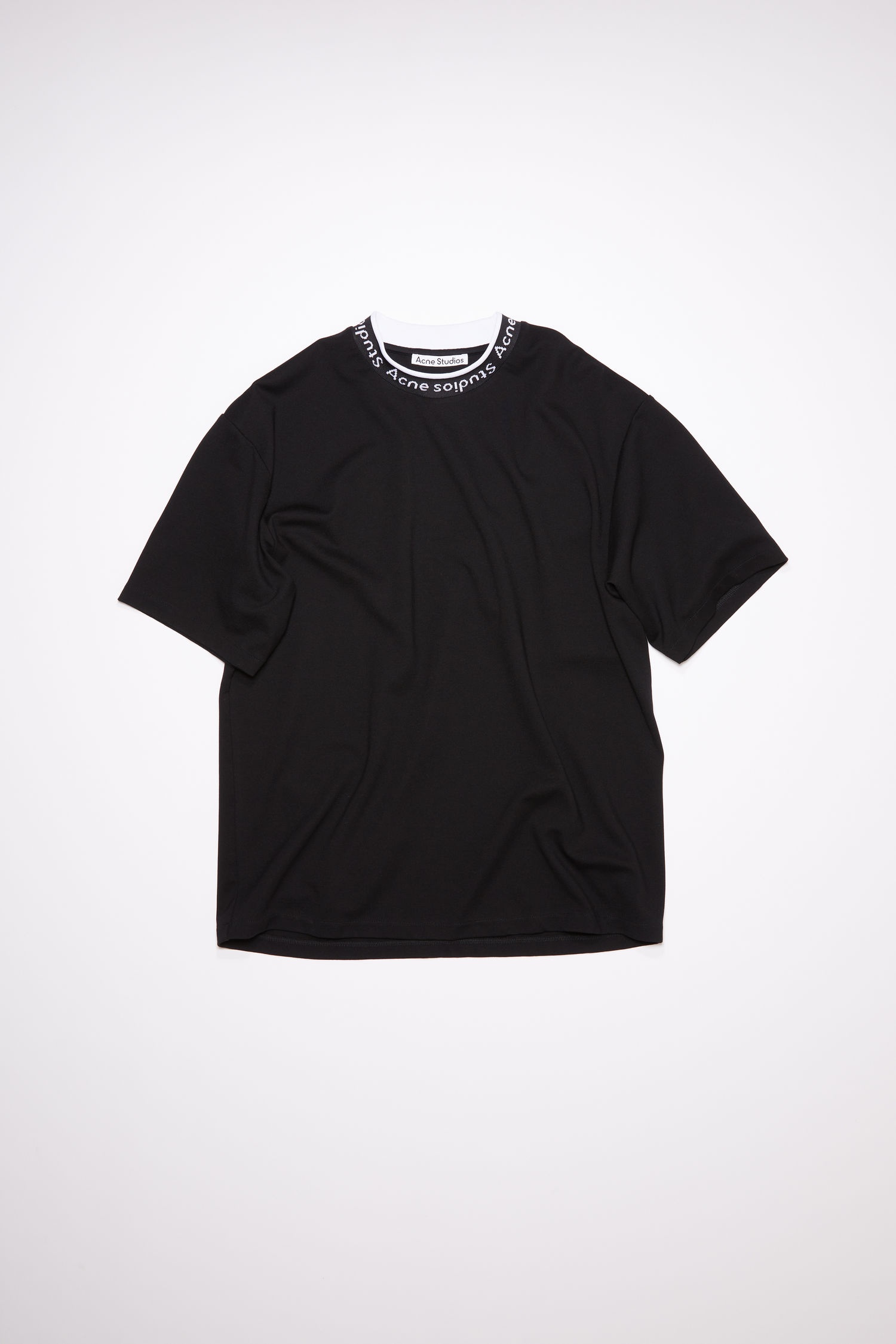 Logo rib t-shirt - Black - 4