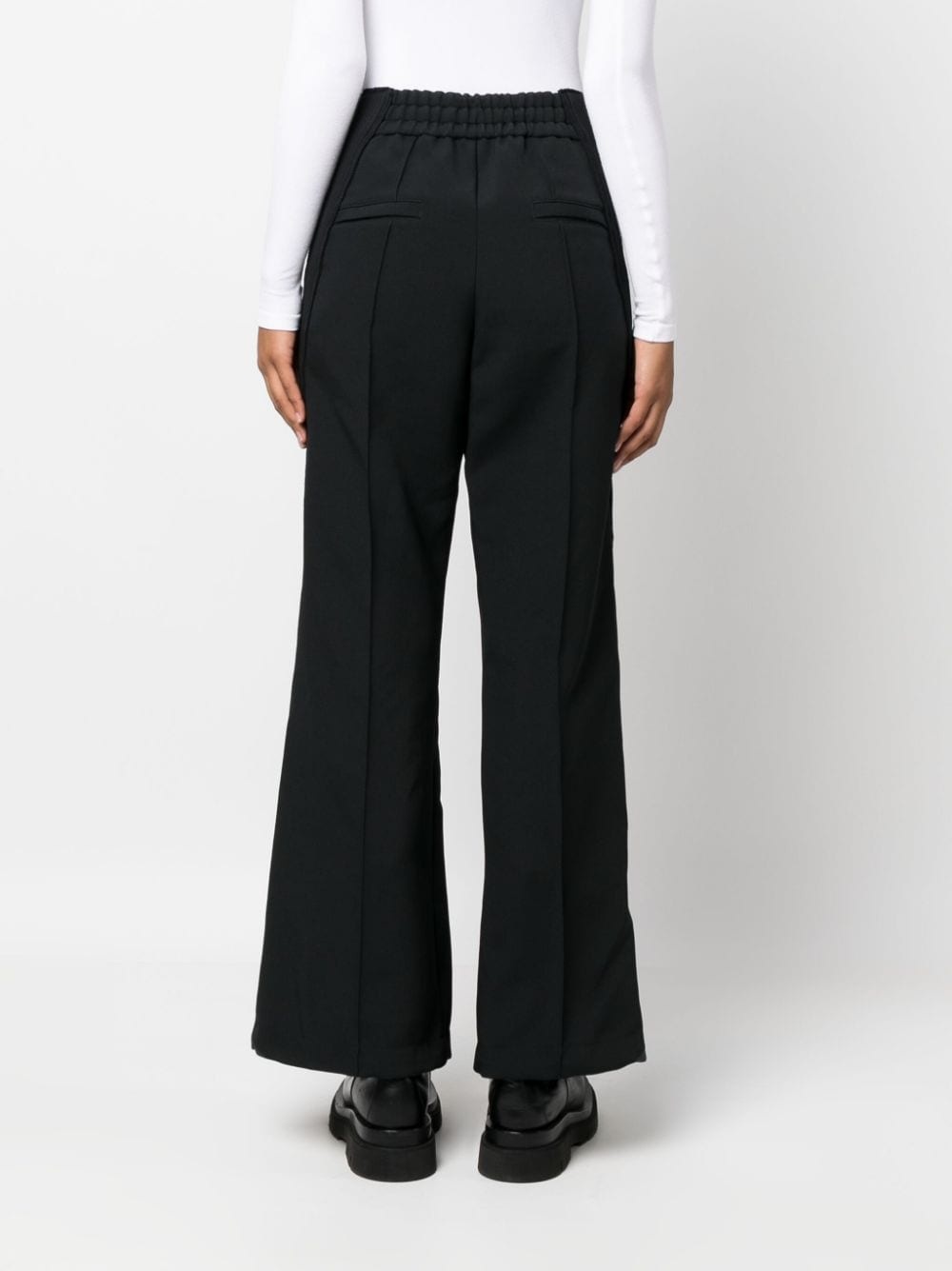 stripe-detail straight-leg trousers - 4