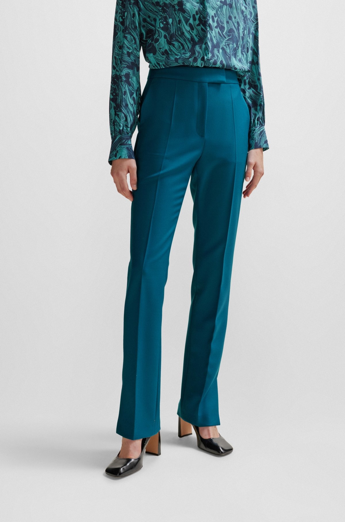 SLIM-FIT TROUSERS IN VIRGIN-WOOL TWILL - 2