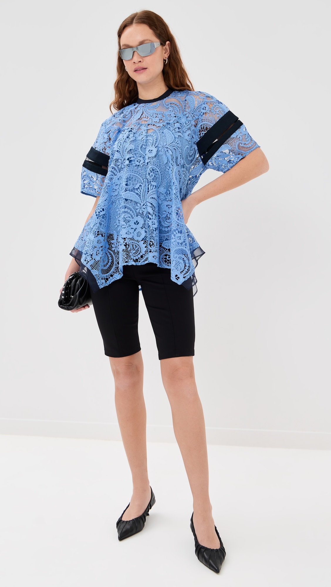 Corded Embroidered Lace Flounce Top - 5