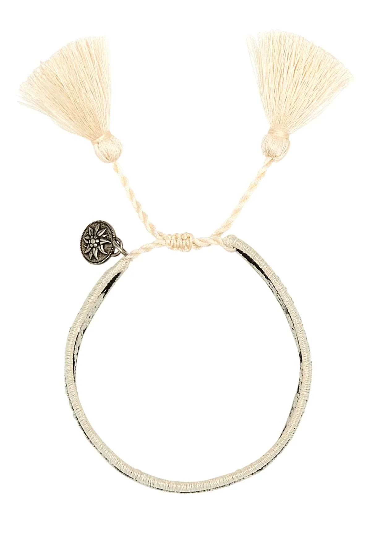 Prada Women Two-Tone Suede And Fabric Bracelet - 1
