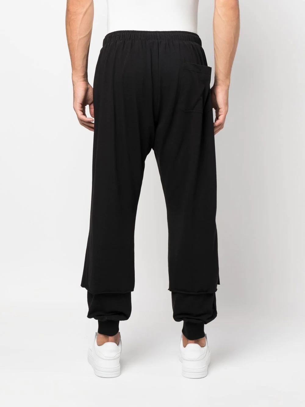 straight-leg layered track pants - 5