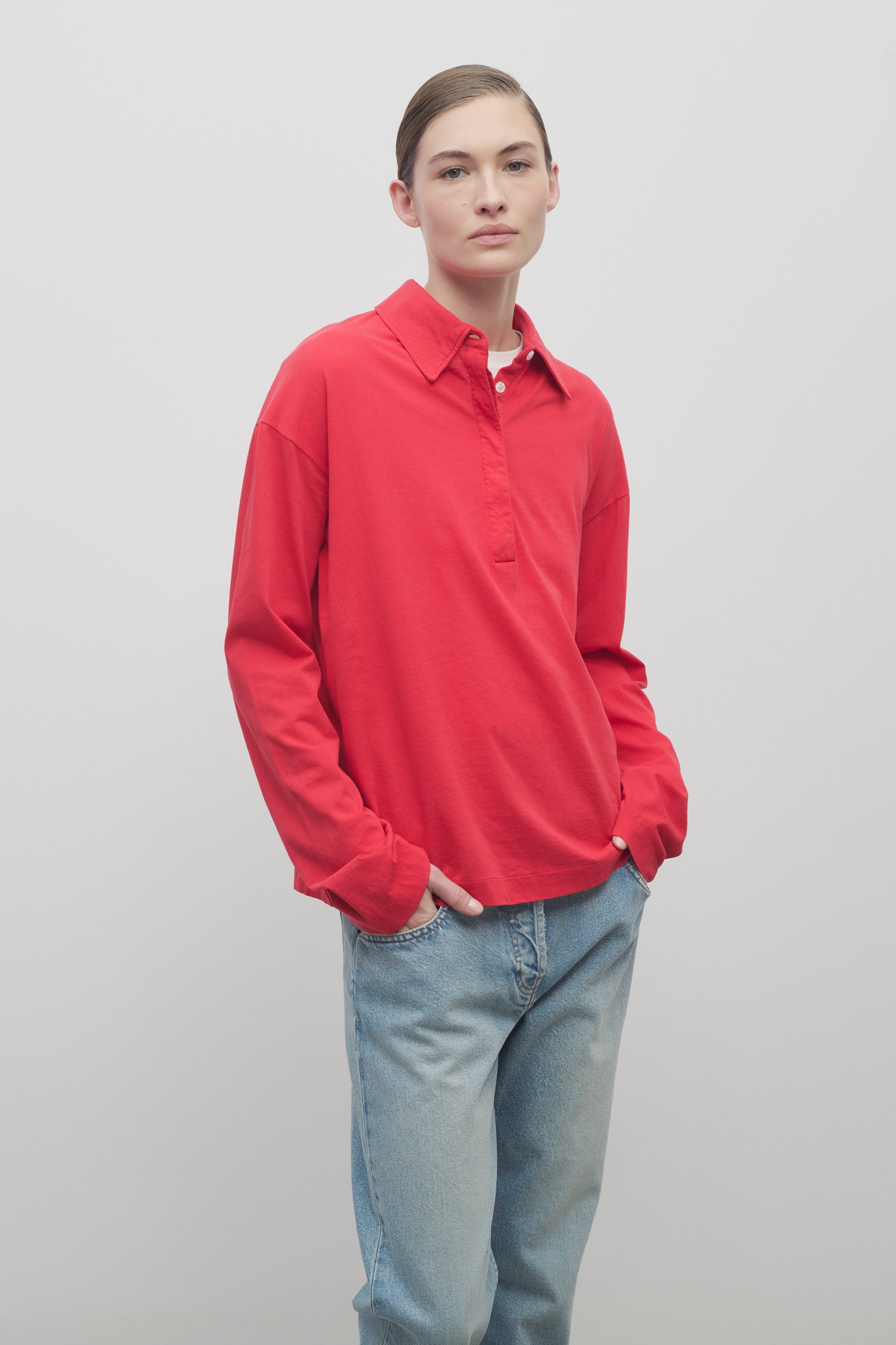 Tシャツ・カットソー [The Row] Roddie Top in Cotton Roddie Top White in Cotton – The Row