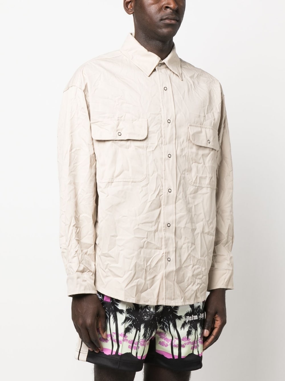 logo-print long-sleeve shirt - 3