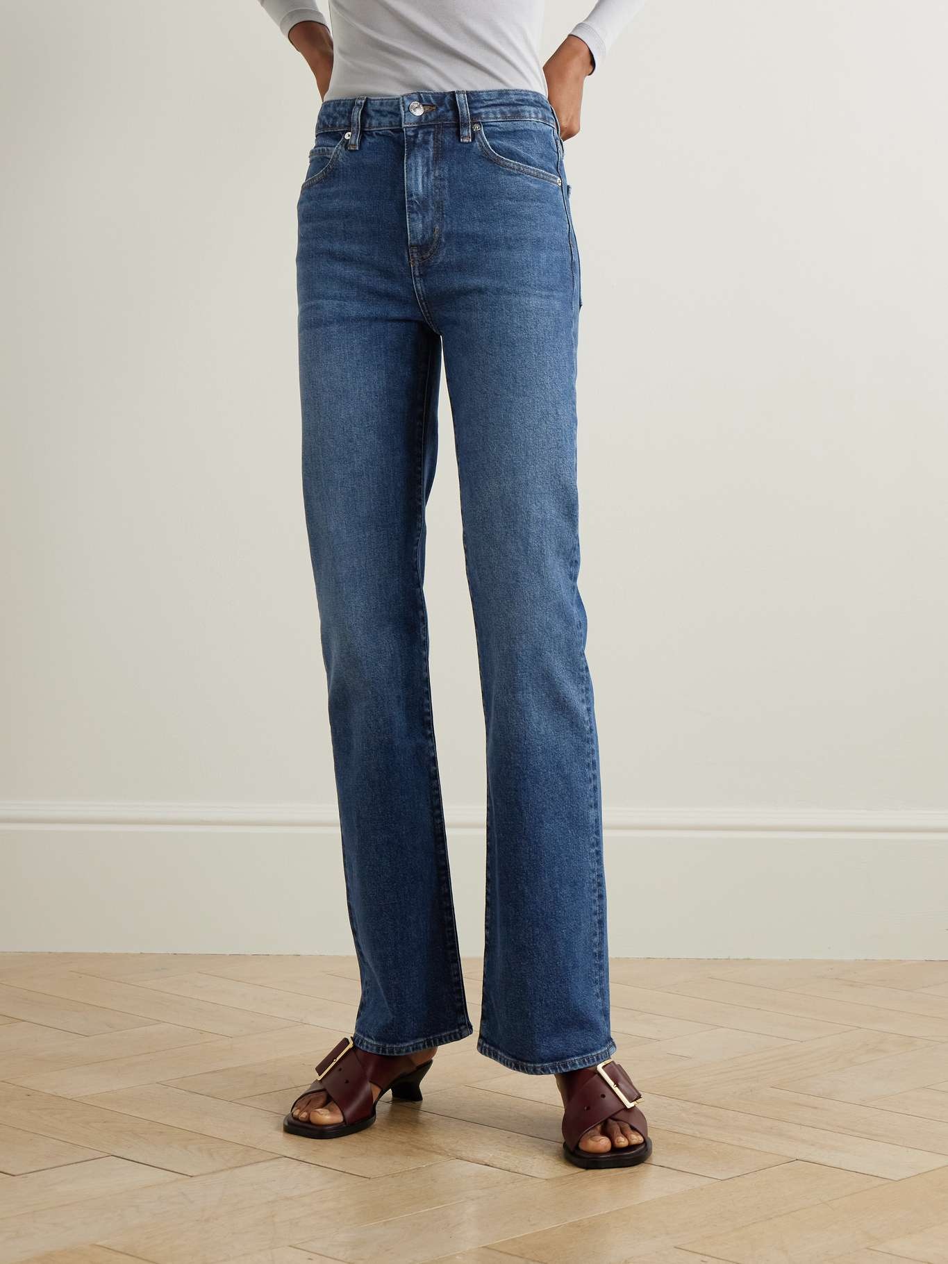 The Arrow high-rise flared jeans Dark denim - 3