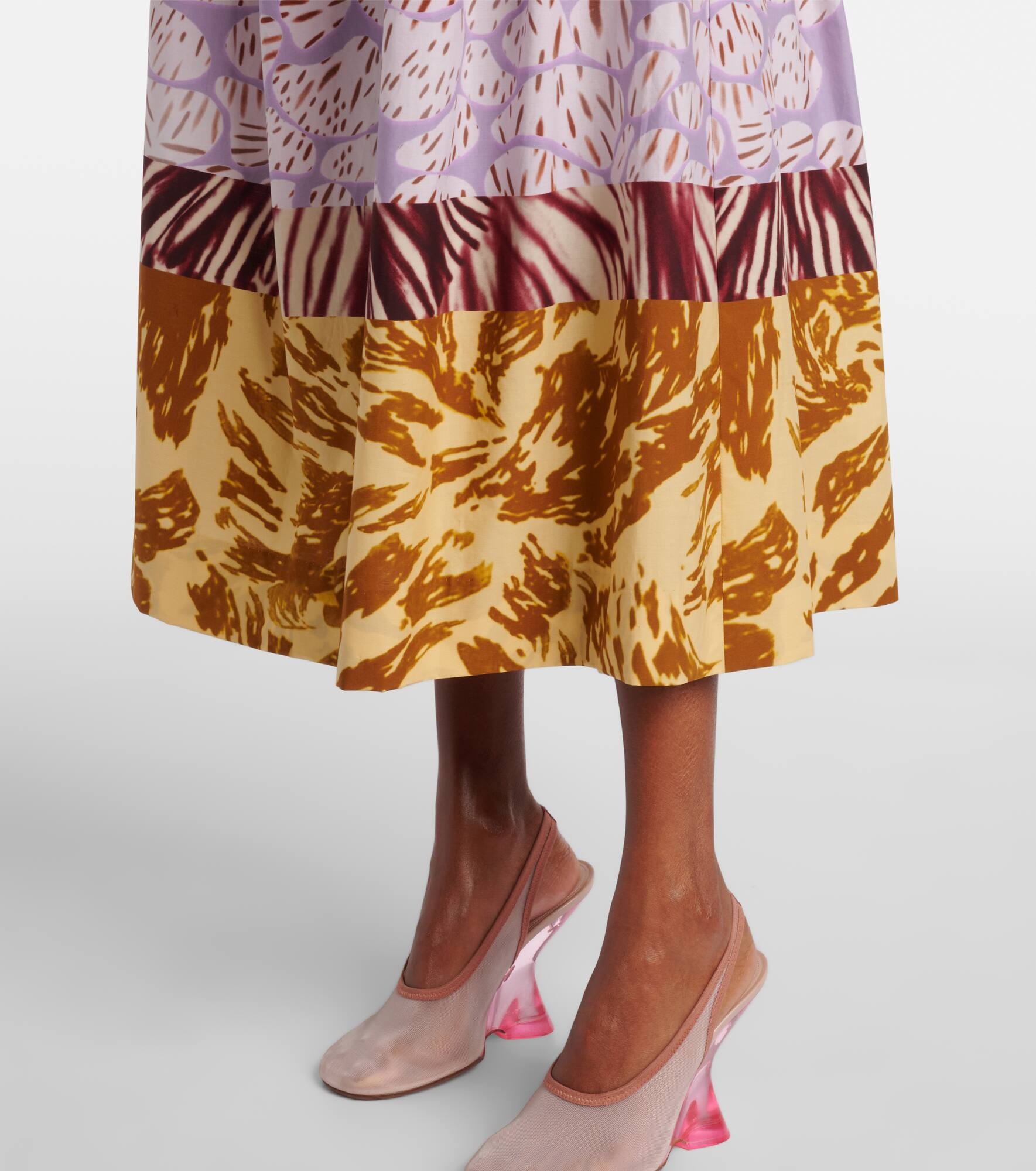 Printed cotton maxi skirt - 5