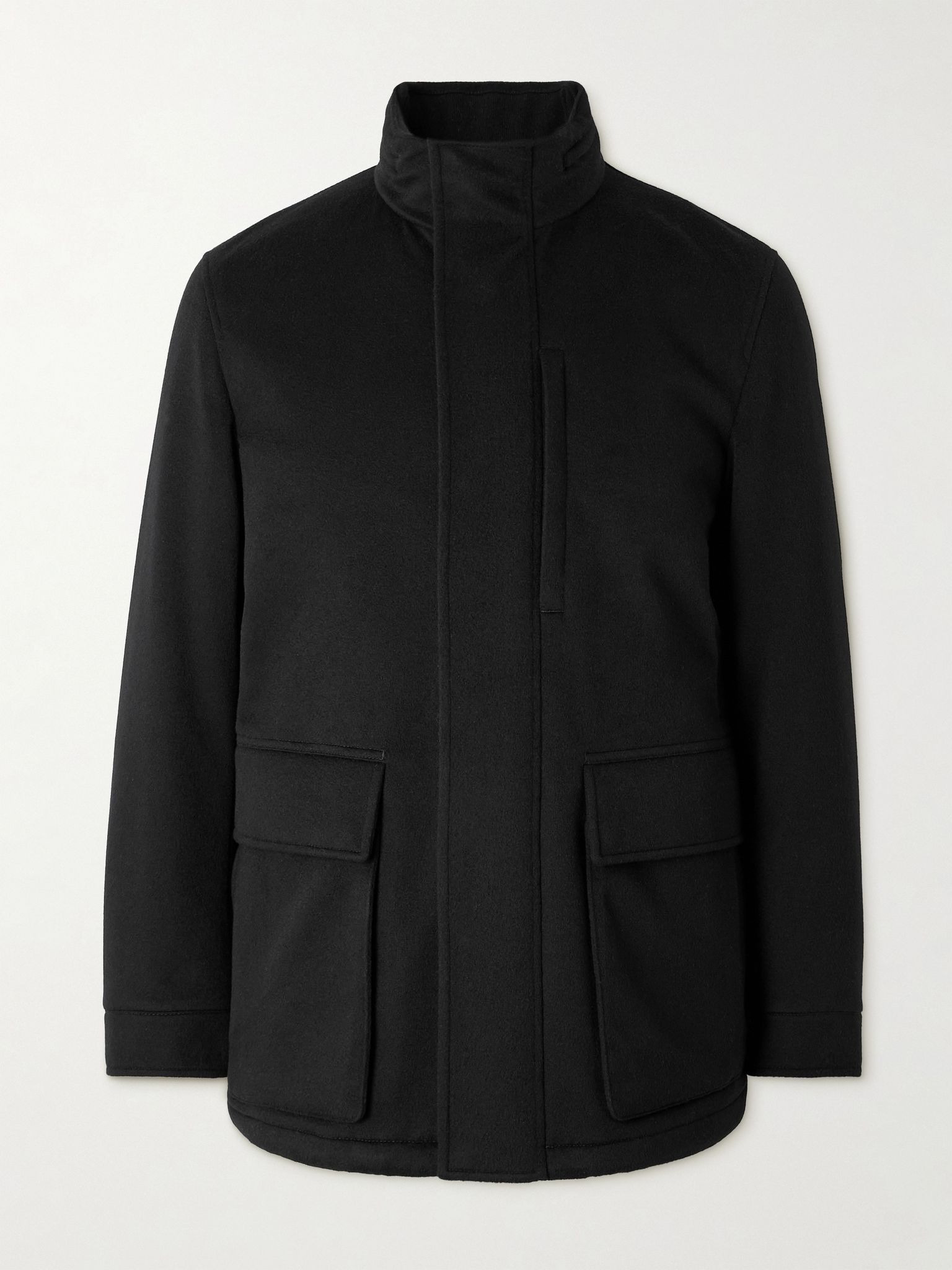 Vetta Oasi Cashmere Hooded Jacket Black - 1