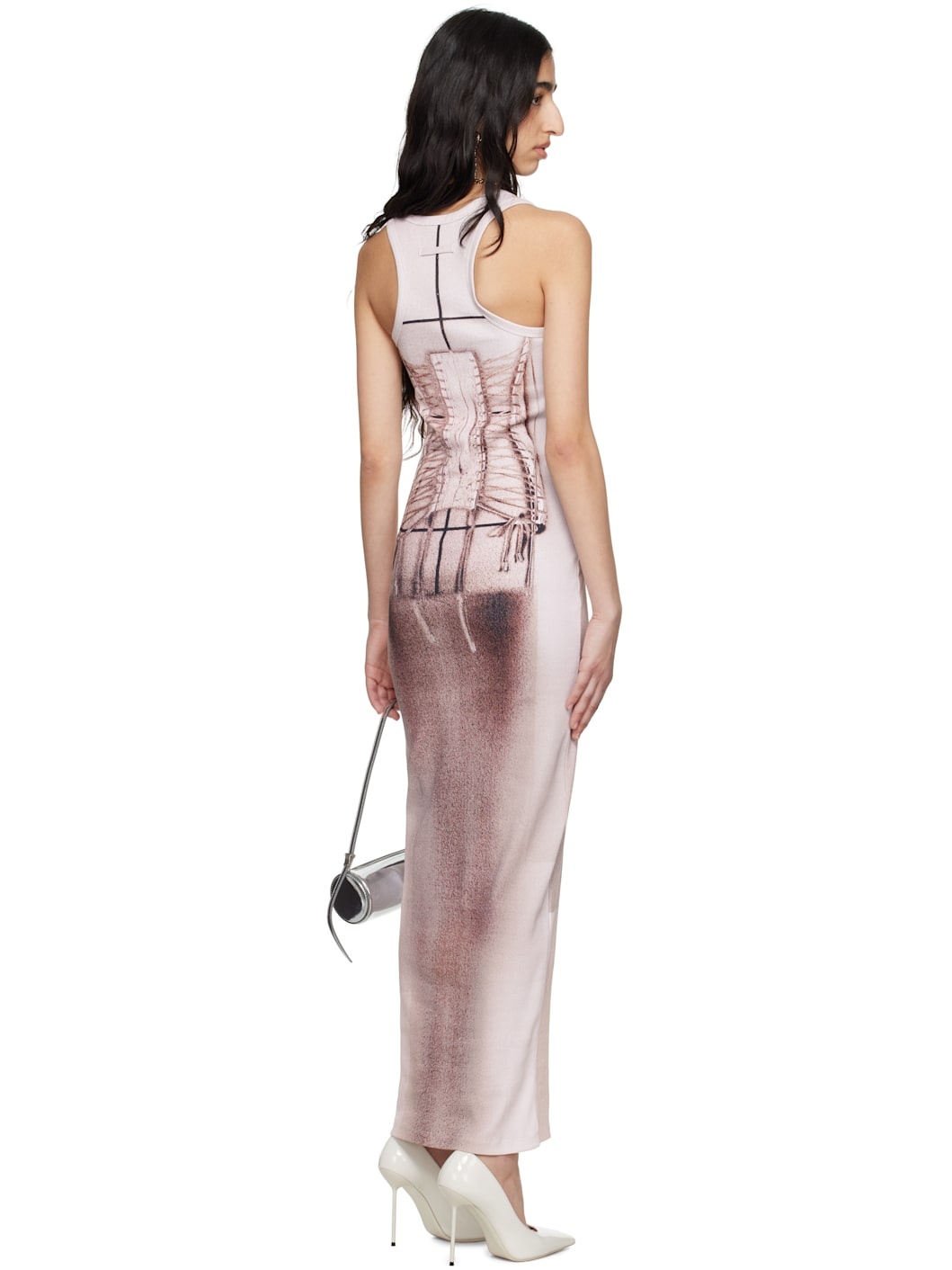 Pink 'The Corset Trompe-L’oeil' Maxi Dress - 3
