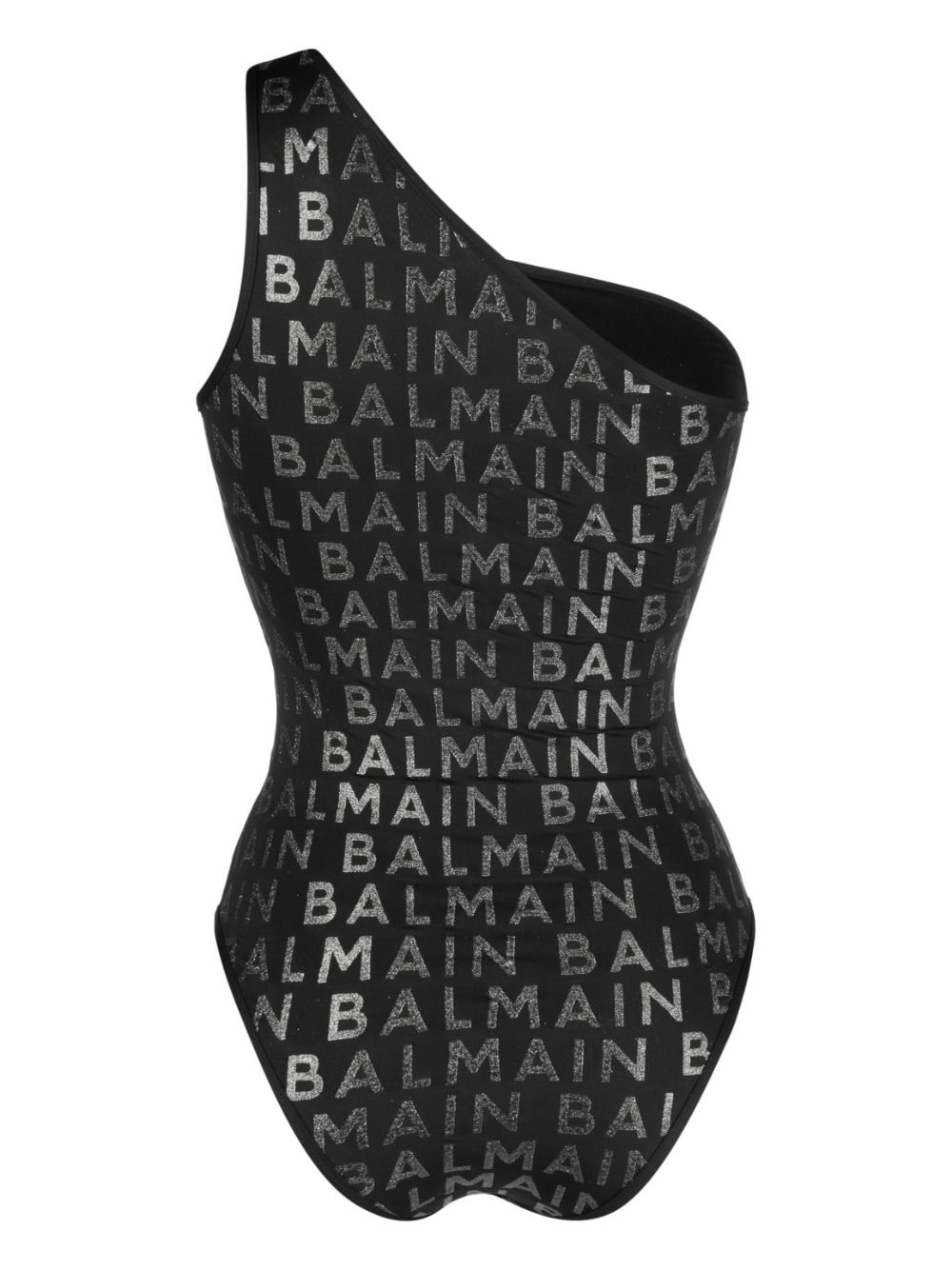 logo-print one-shoulder swimsuit - 3