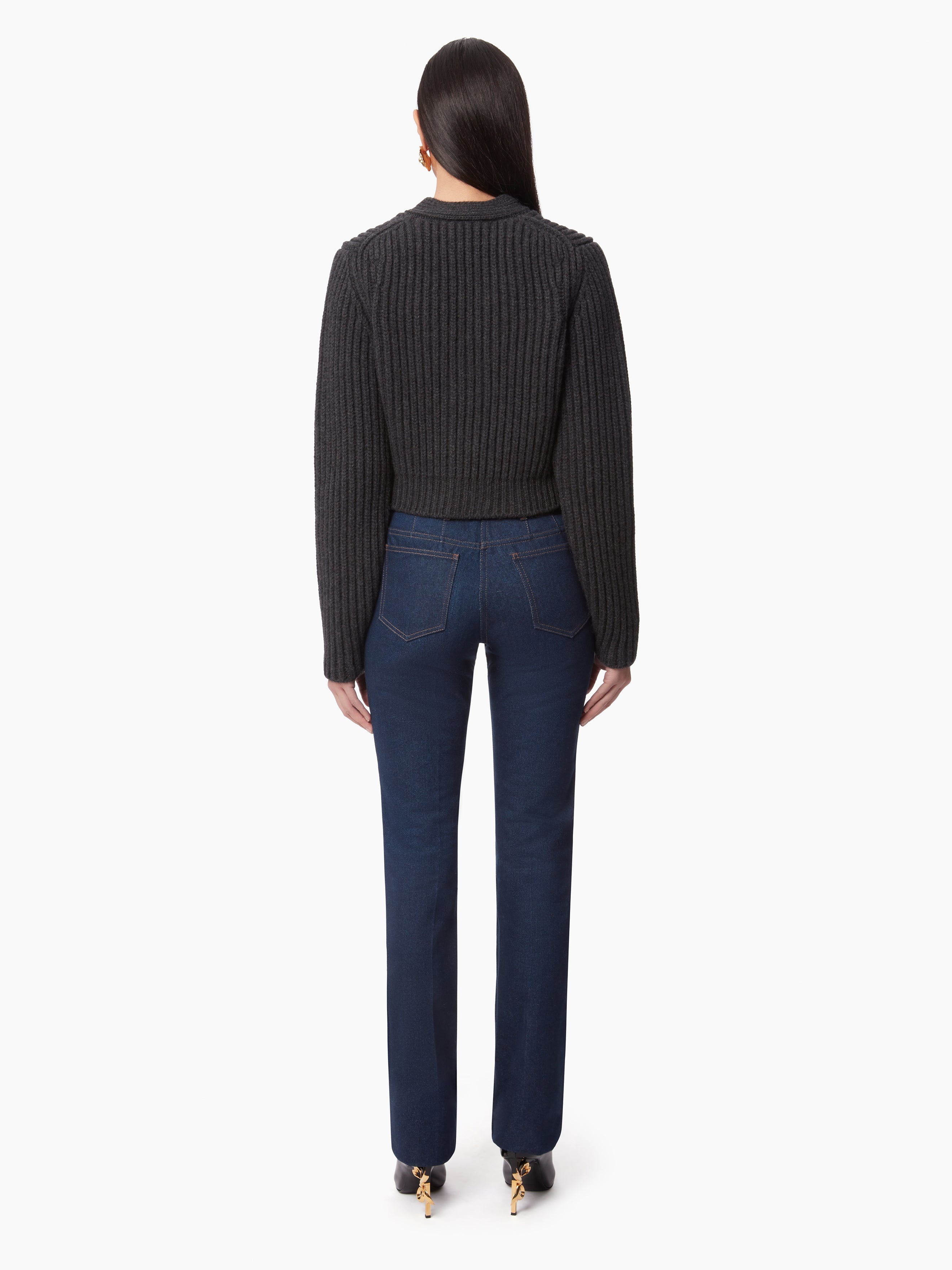 V-NECK KNIT CARDIGAN - 5