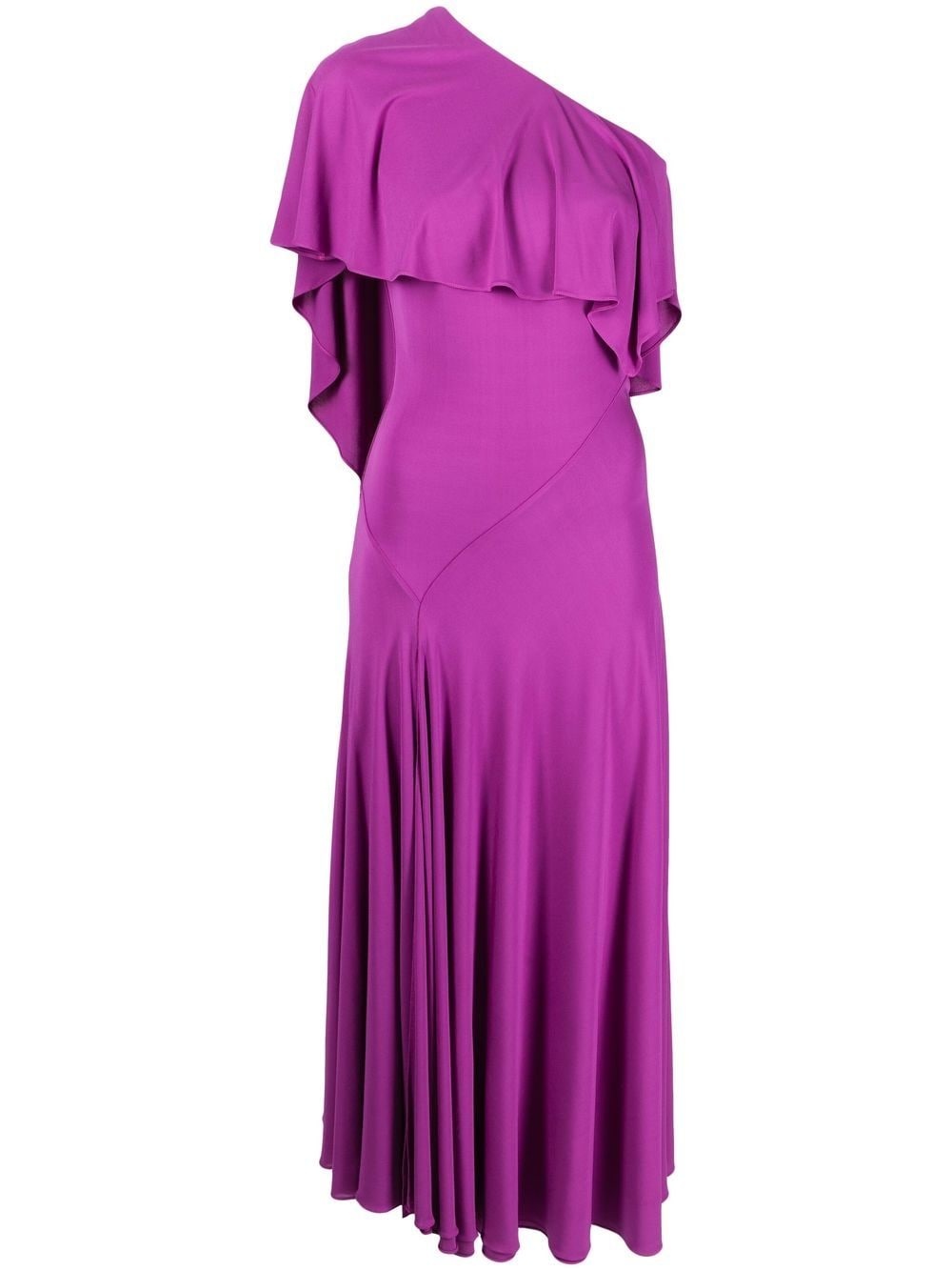 draped one-shoulder dress - 1