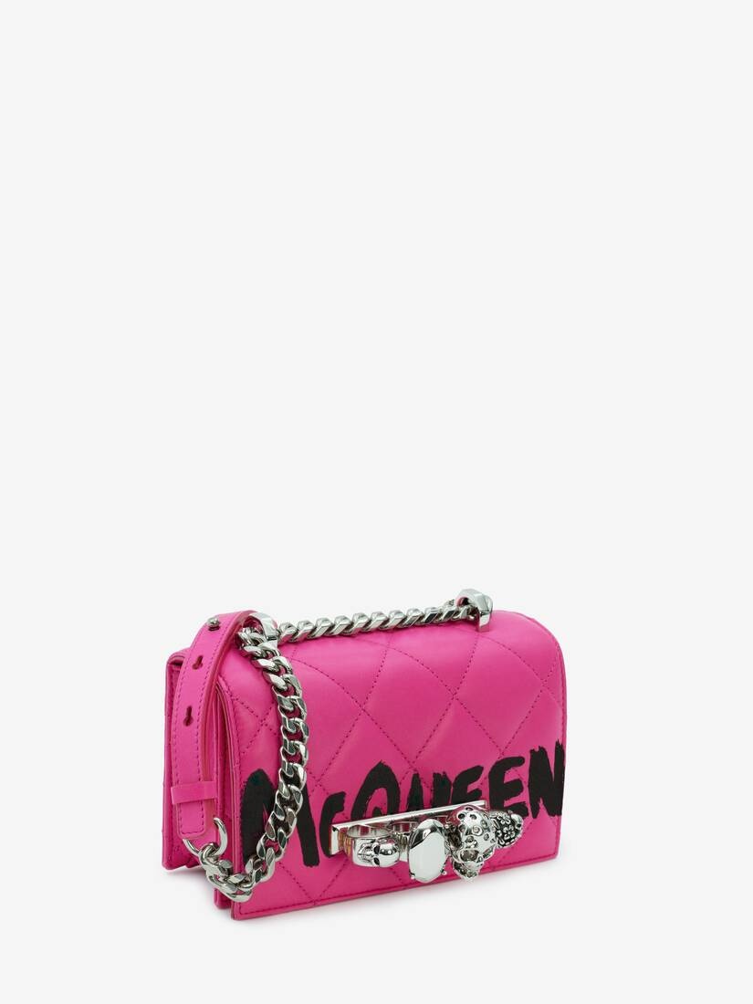 Mini Jewelled Satchel in Bobby Pink - 2