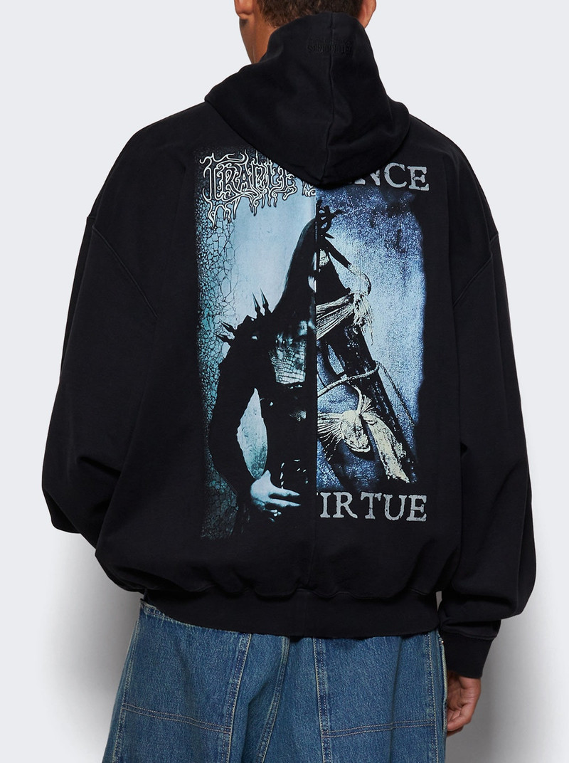 Cof Cut-up Oversized Zip-up Hoodie Black 4