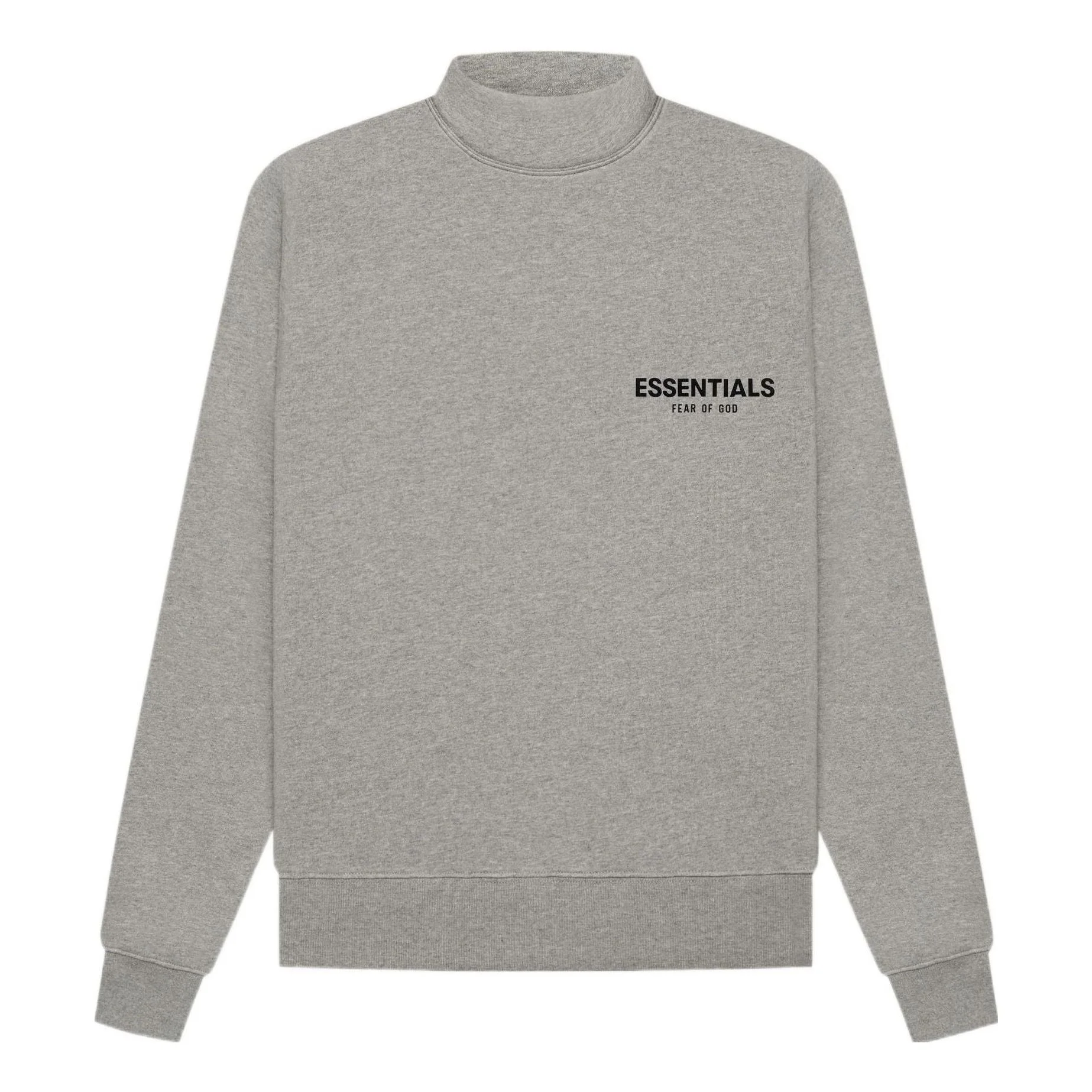 Fear of God Essentials SS22 Mockneck Dark Oatmeal FOG-SS22-985 - 1