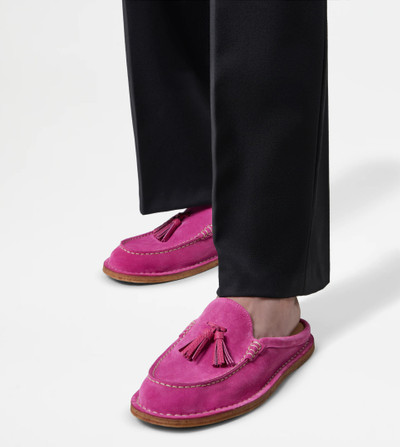 Tod's SABOTS IN SUEDE - PINK outlook