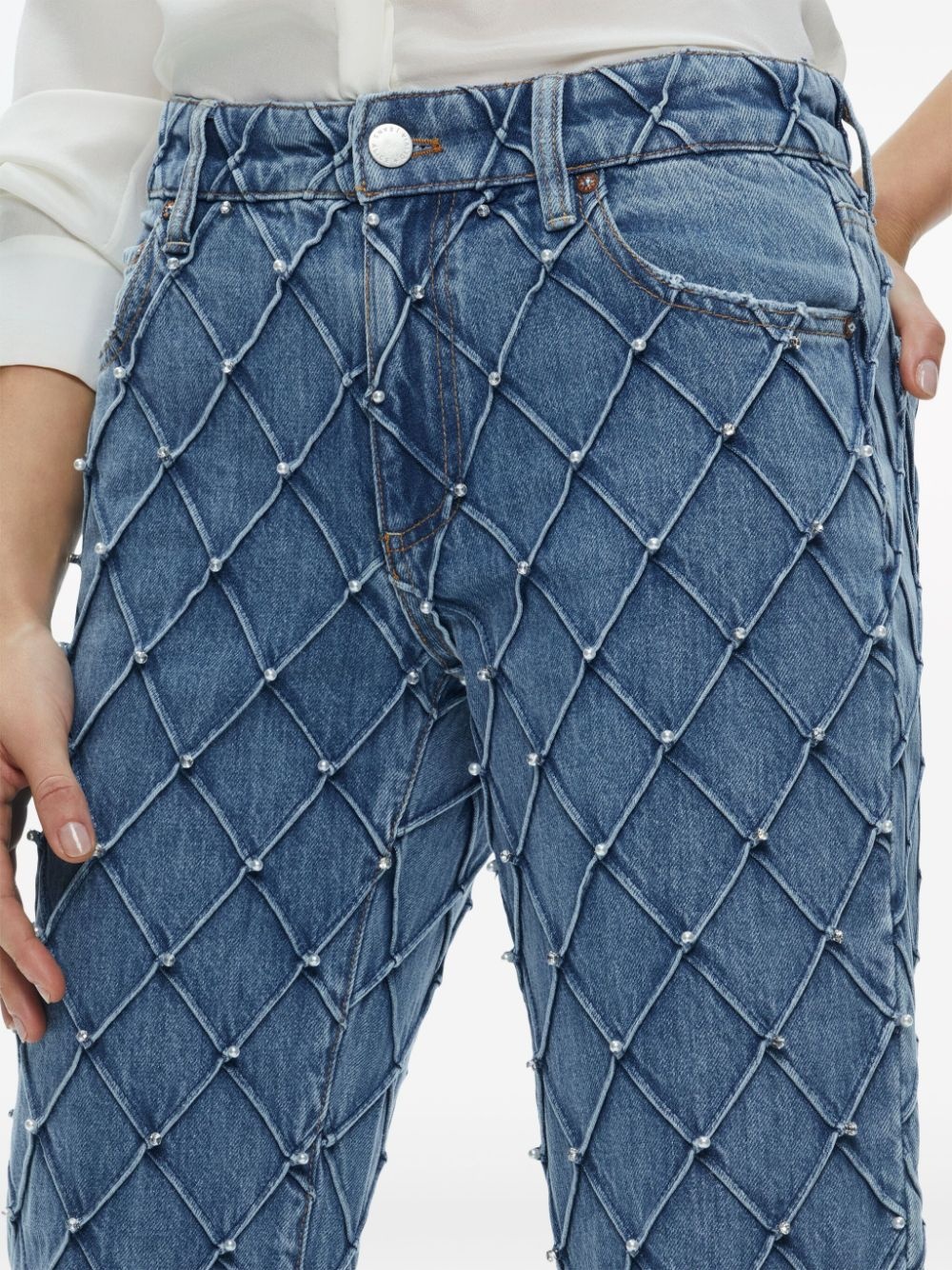 Weezy quilted cropped jeans - 6