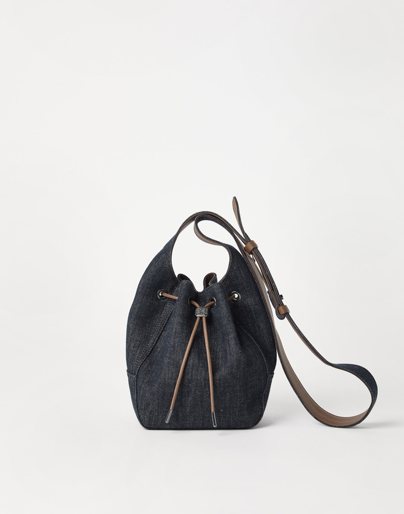 BC Duo small bucket bag in no-fade denim 1