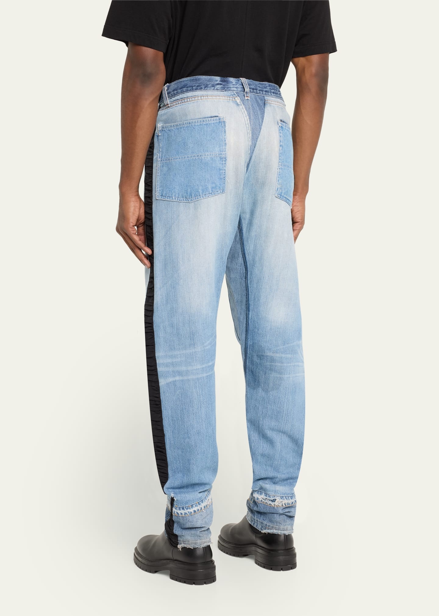 Men's Rip Repair Straight-Leg Lounge Jeans - 3