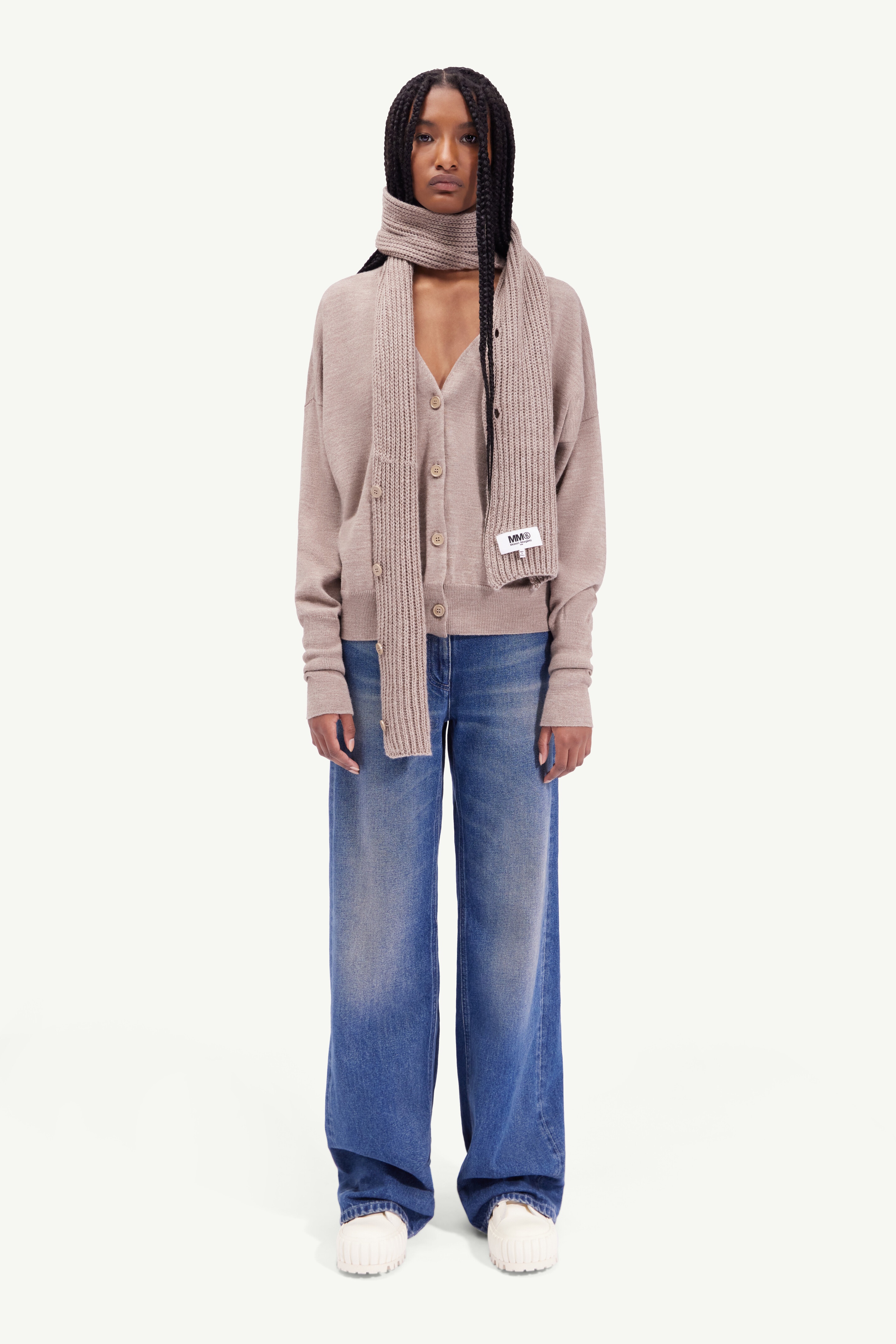 Scarf knit cardigan - 2