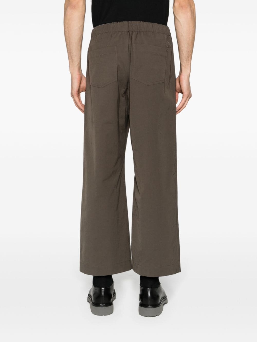 drawstring straight-leg trousers - 4