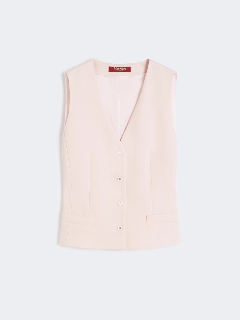 MADIA Wool crepe gilet - PINK 1