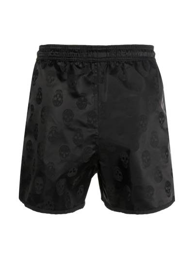 Alexander McQueen skull-print slip-on swim shorts outlook