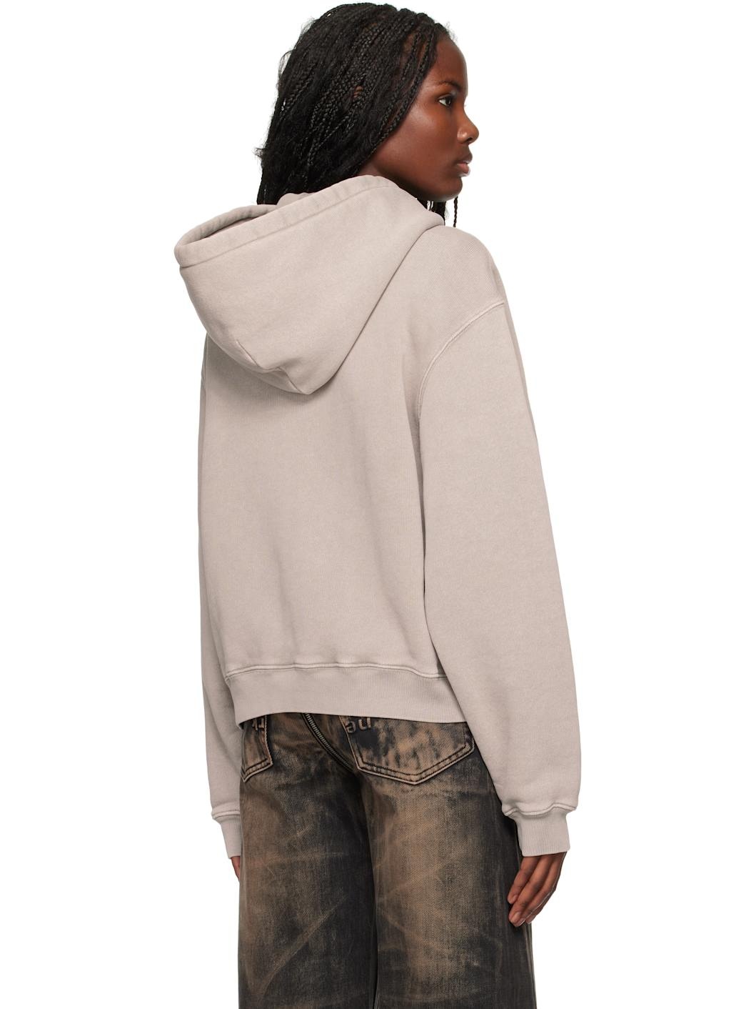 Taupe Blade Logo-Embossed Hoodie - 3