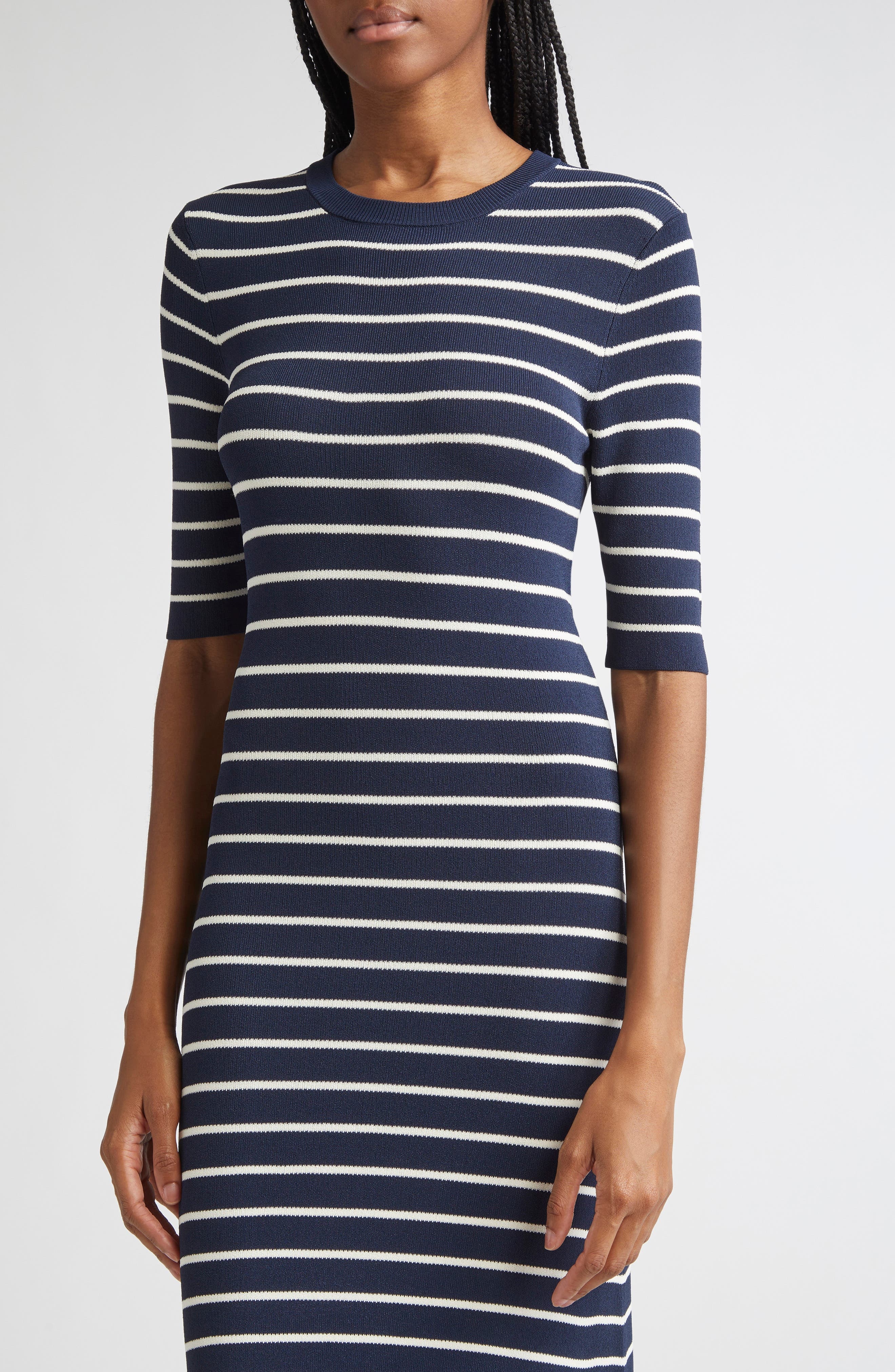 Altuzarra Kitty Stripe Sweater Dress in Navy/Ivory at Nordstrom - 4