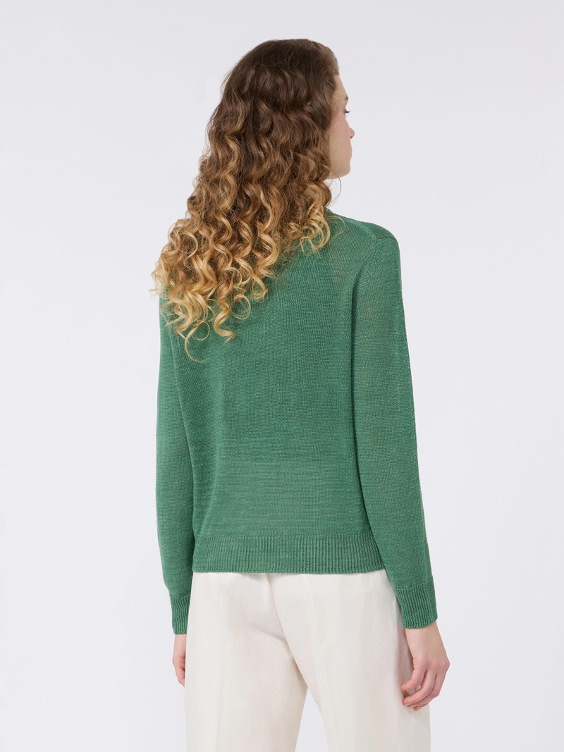 ATZECO Linen yarn jumper - GREEN 4