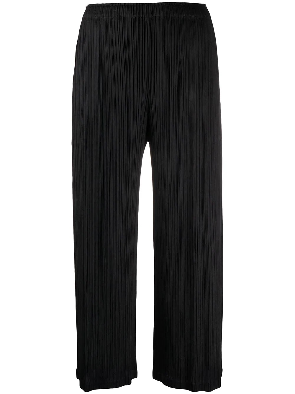 flared pleated crop trousers - 1