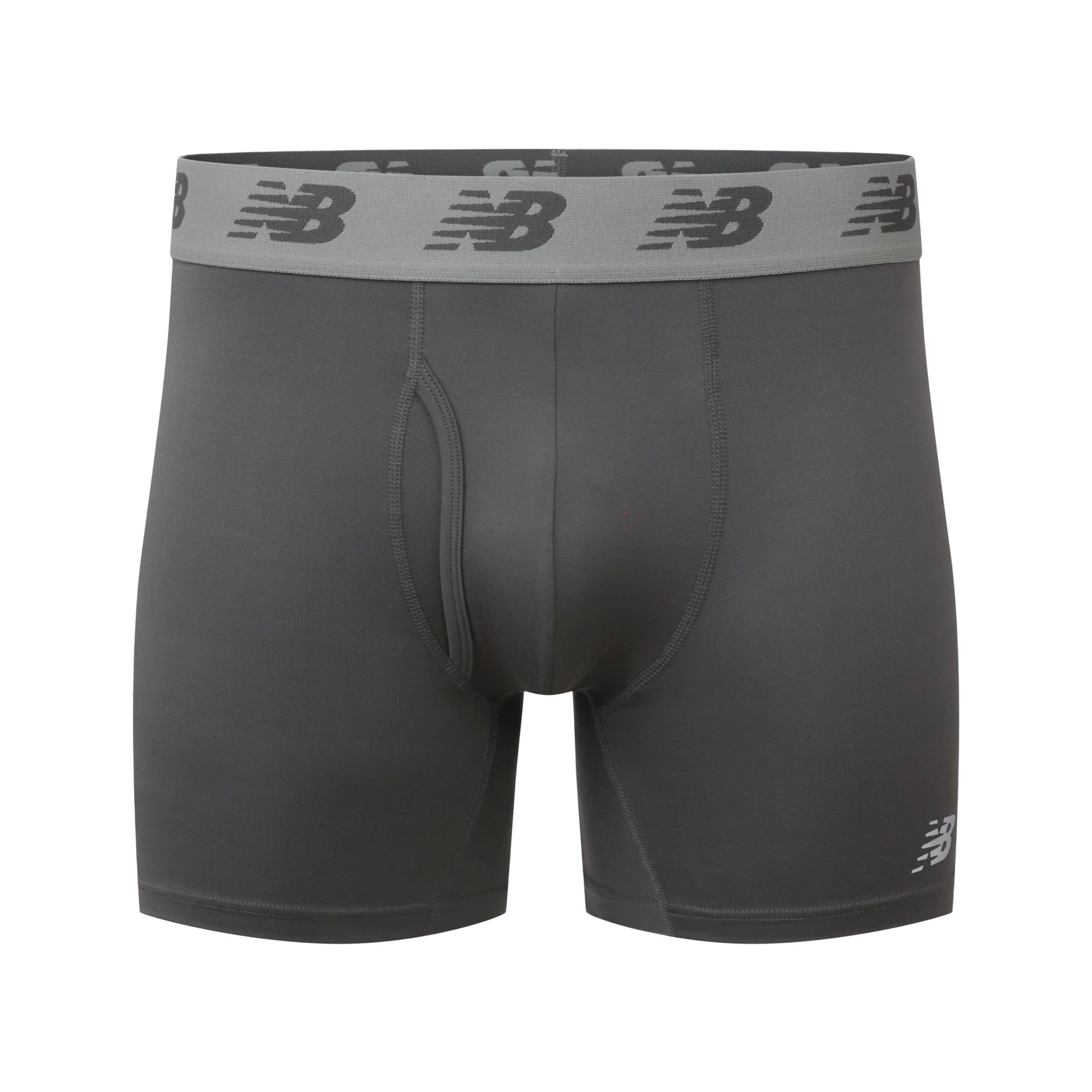 Mens Premium 6 Inch Boxer Brief with Fly 3 Pack - 4