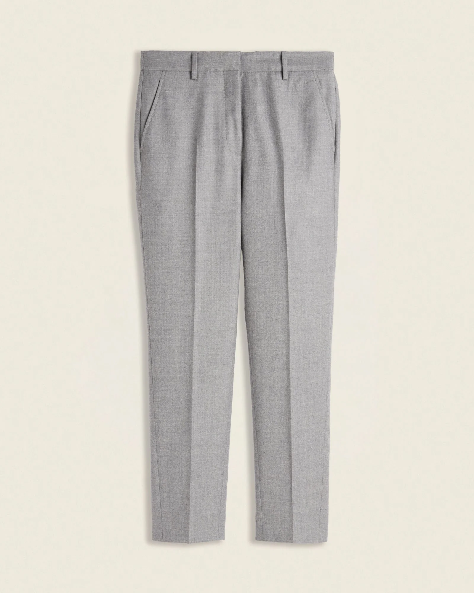 Slim-fit trousers in wool flannel - 1