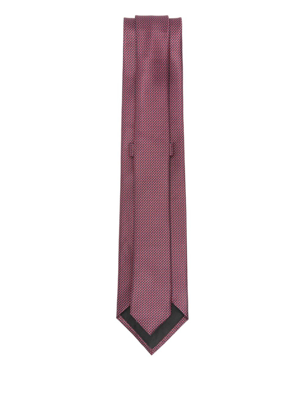 geometric-pattern silk tie - 2