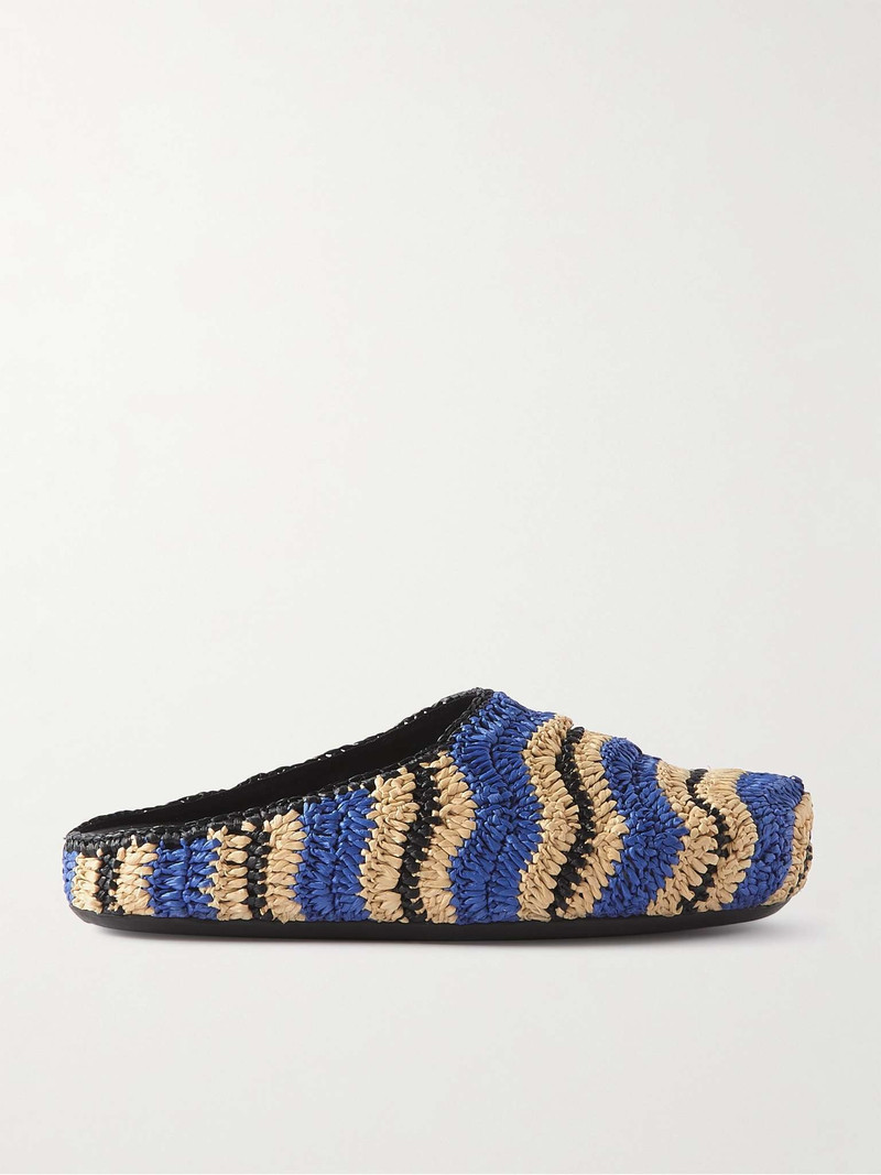 + No Vacancy Inn Striped Woven Mules - 1
