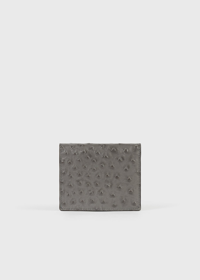 T-lock ostrich-embossed cardholder grey 4