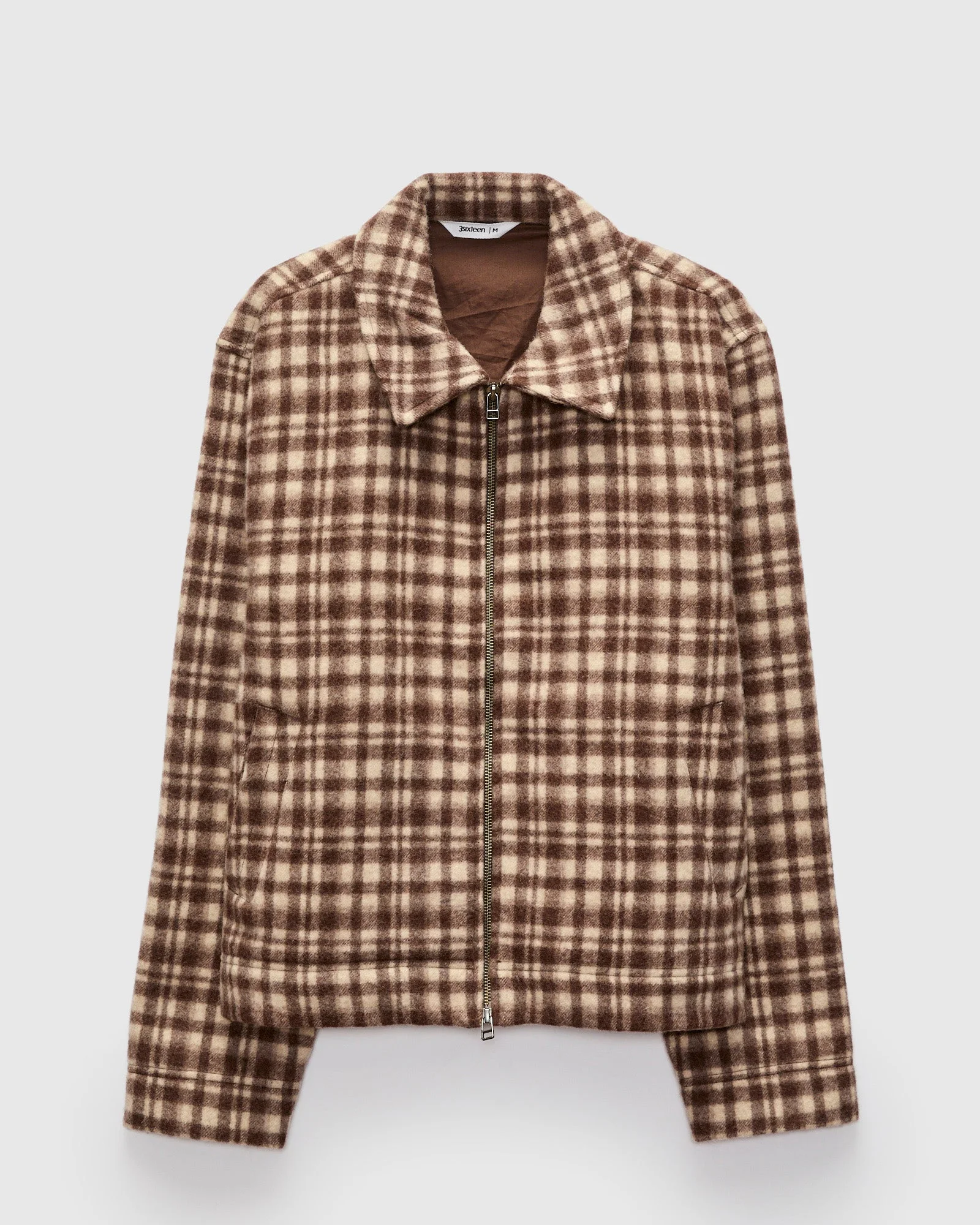Club Jacket in Brown Plaid - 1