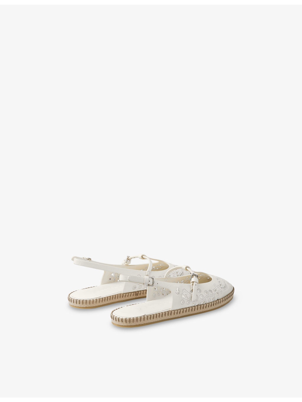 Amiee Leather Flat Espadrilles - 4