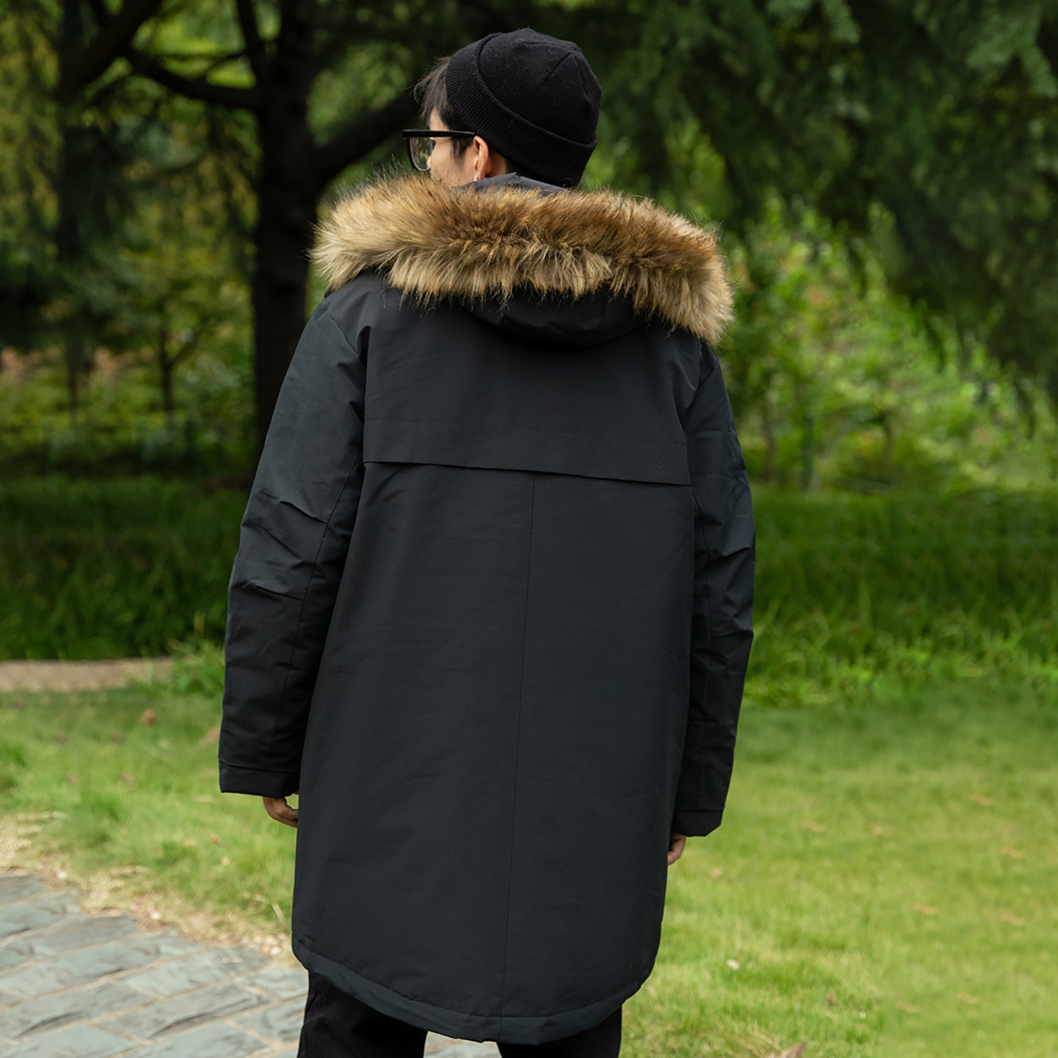 New Balance Long Puff Down Jacket 'Black' 5PC44303-BK - 4