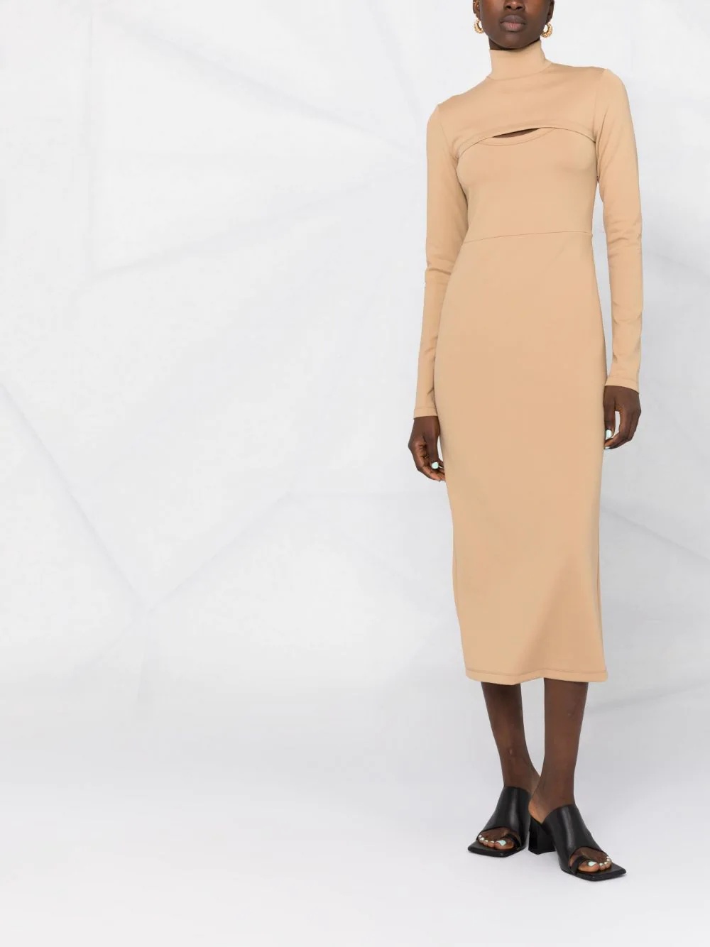 cut-out mid-length dress - 2