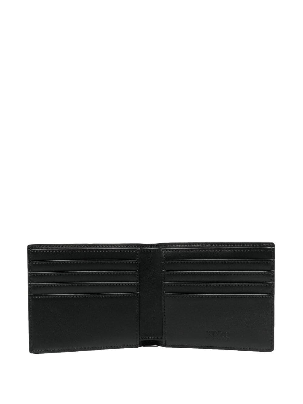logo-patch folded leather wallet - 3