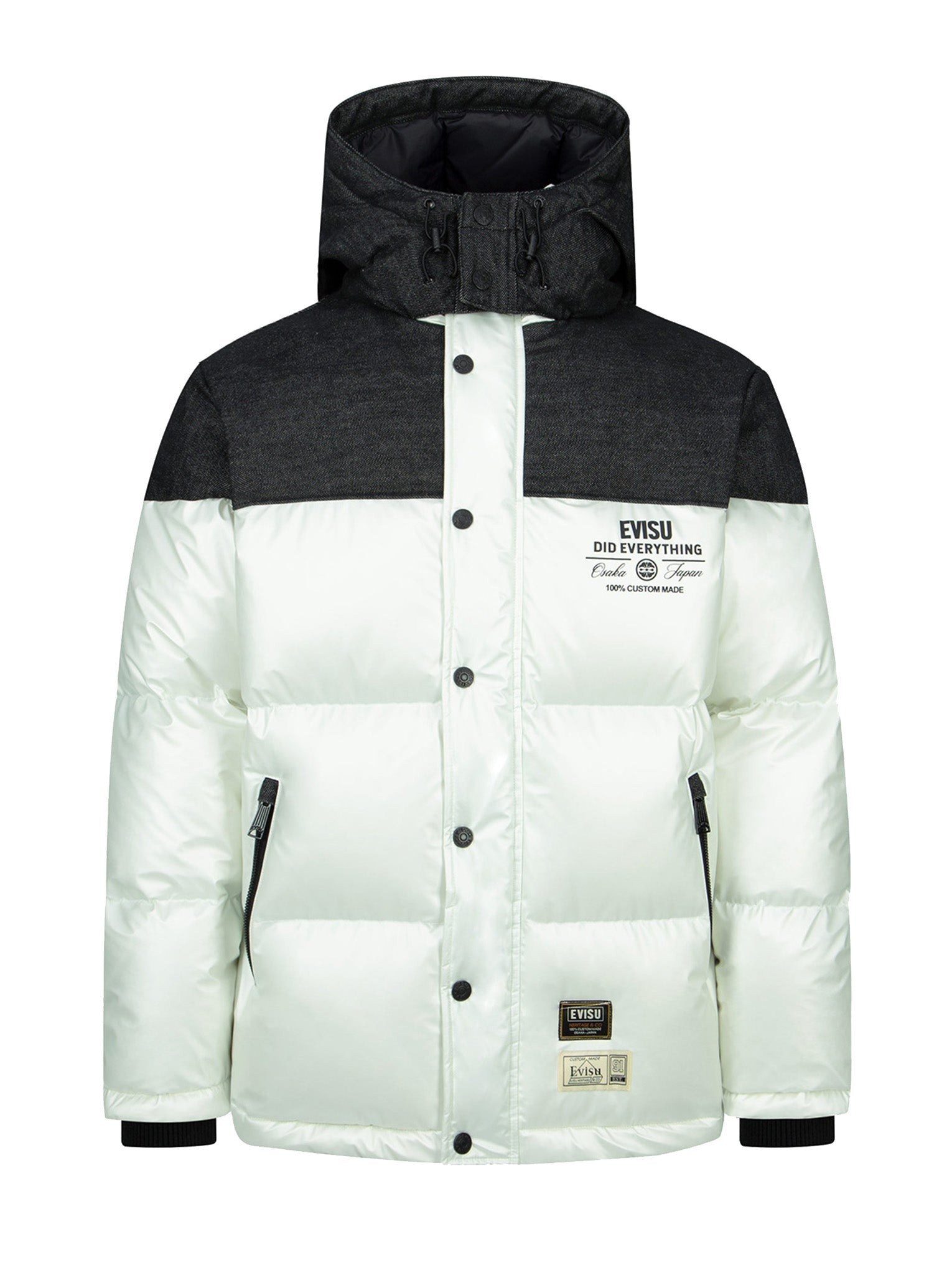DAICOCK PRINT FABRIC-BLOCKING DOWN JACKET - 8