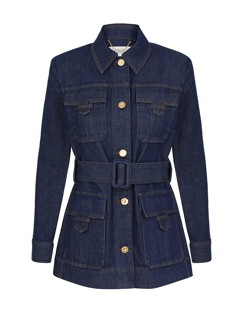 DENIM SAFARI JACKET - 1